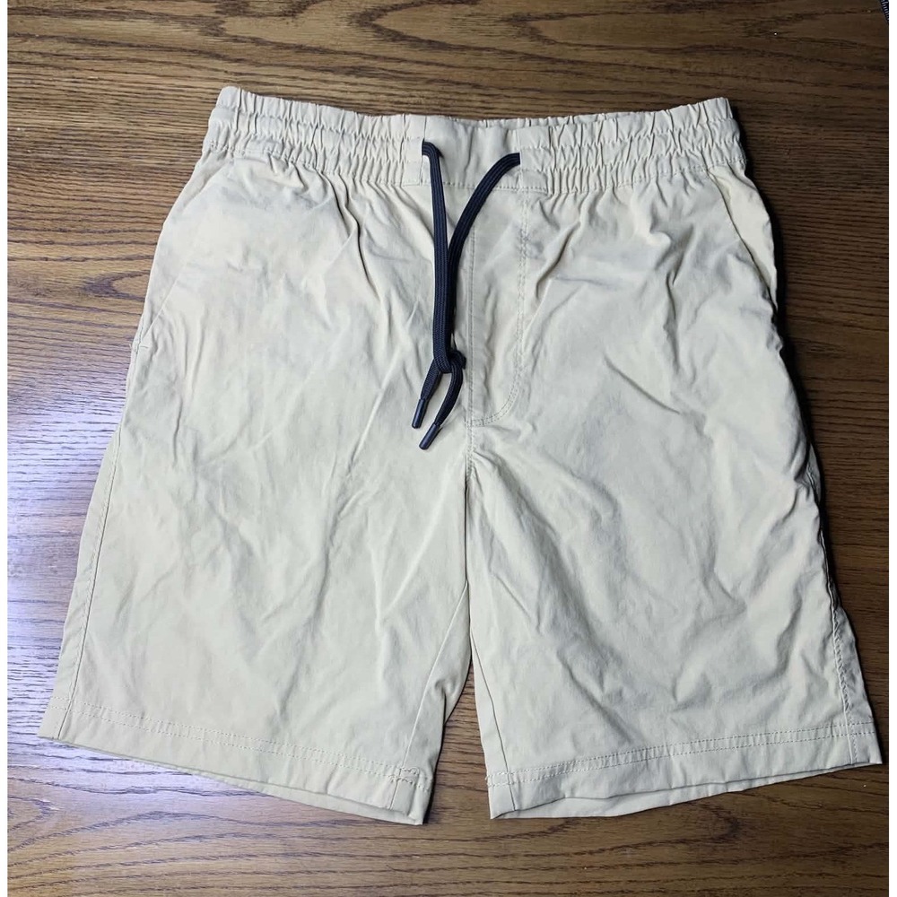 Stylus Men's Beige Elastic Waist Drawstring Casual Shorts Size M